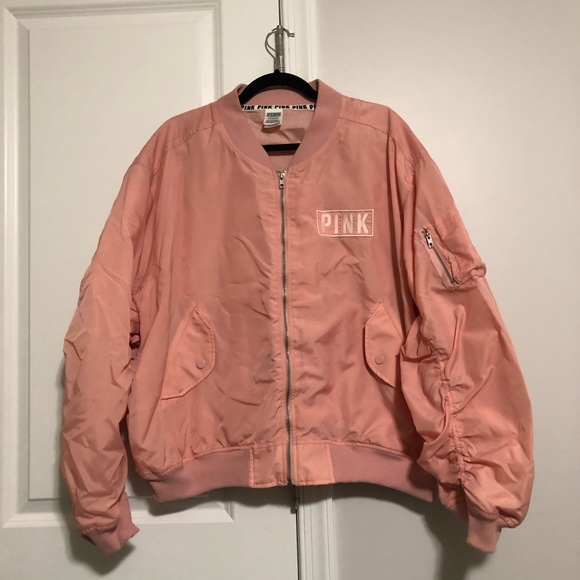 PINK Victoria's Secret Jackets & Blazers - Victoria’s Secret Pink Flight Logo Bomber Jacket